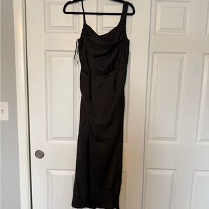 Hello Molly Sleek Black Midi Dress